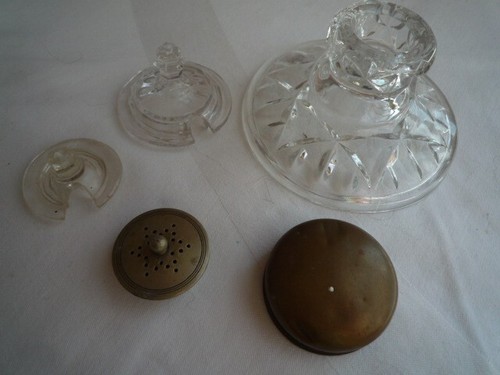 Vintage glass and metal - glass,