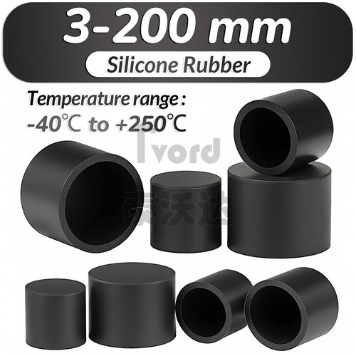 End cap black silicone - cap,