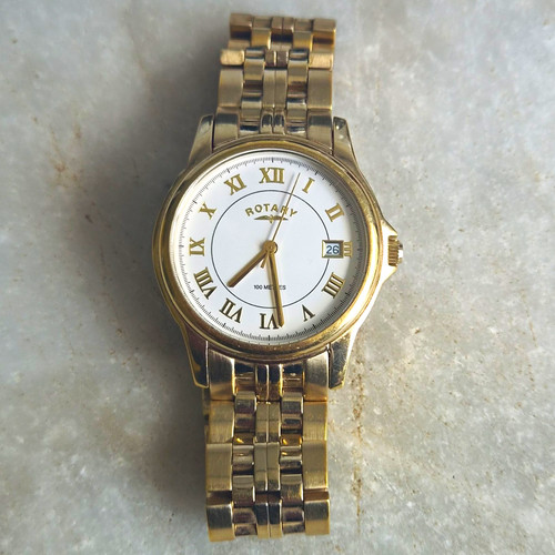 Rotary quartz unisex gold - quartz,