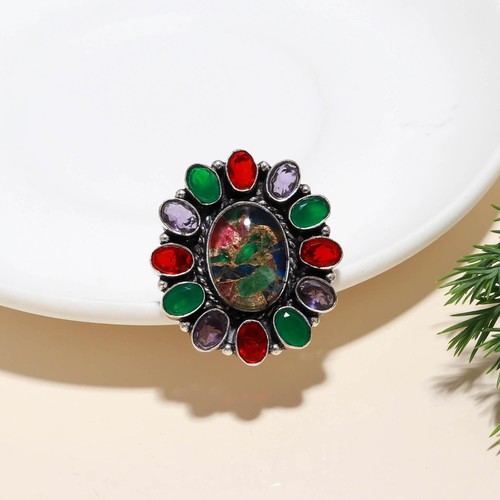 Multi color gemstones - color, handmade