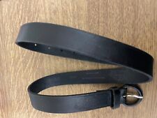 BLACK REAL ENGLISH LEATHER BELT SIZE 26"/66 CM - 30"/76  CM BY 'REGENT'