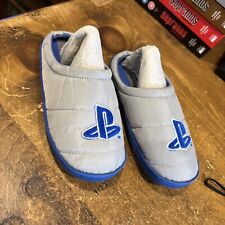 Official PlayStation Grey With Blue PS Logo Boys Mule Slippers UK Kids 1 Free PP