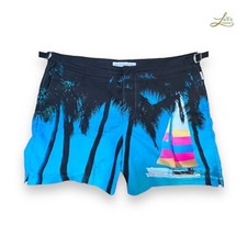 Orlebar Brown Swim Shorts Bulldog Tree Breeze Boat Print Size 34