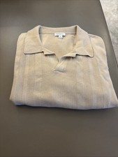 Sunspel Beige Riviera Polo Shirt XL