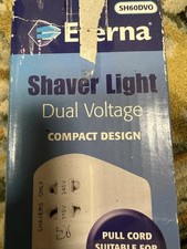 Eterna Shaver Light Dual Voltage With Pull Cord Suitable For Bathrooms Zone 3