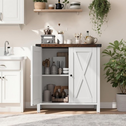 Farmhouse barn door sideboard - farmhouse,