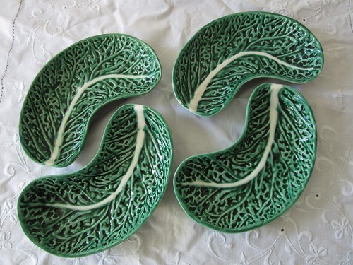 Vintage majolica green - 4x,