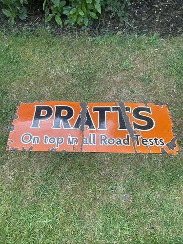 Pratts automobilia enamel - pratts,