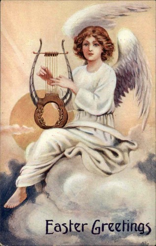 Easter beautiful angel with - beautiful,