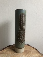 Vintage Mid Century Padarn Pottery Welsh Studio Pottery Tall Cylinder Vase