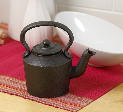 Large rustic cast iron kettle - large,