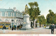 Artistic Postcard c1920s Statue Tourny Bordeaux France Charles Chambon