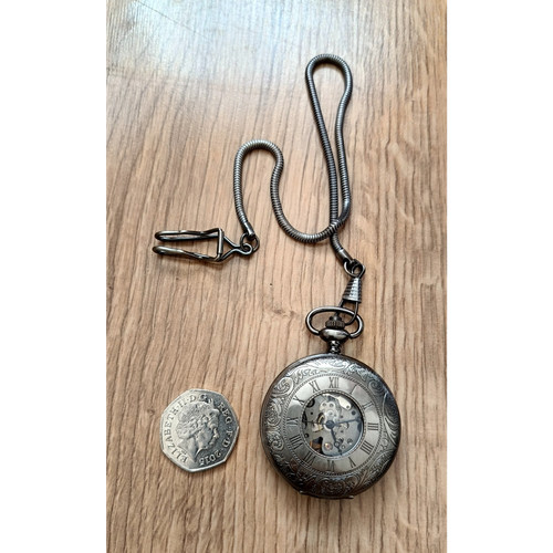 Mechanical half hunter pocket - mechanical,