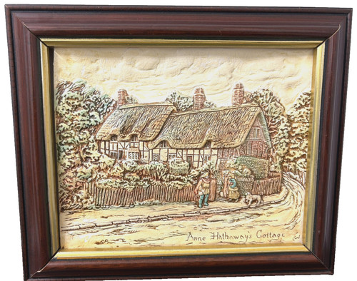 Vintage stone painted wall art - stone,