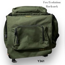 Fox Evolution Green Rucksack Large Fishing Tackle Carp Luggage Padded Bag
