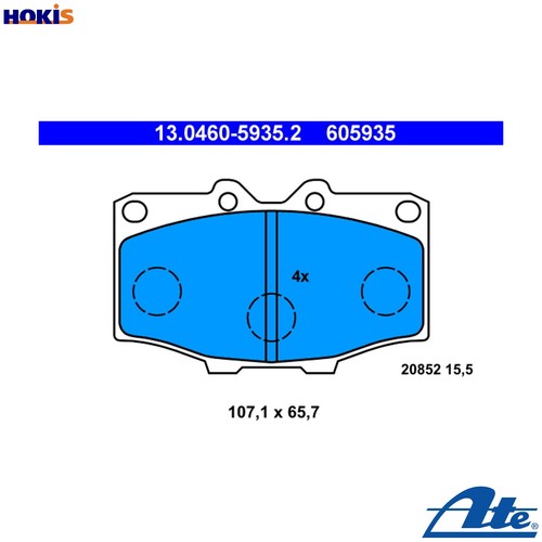 Brake pad set disc - set,
