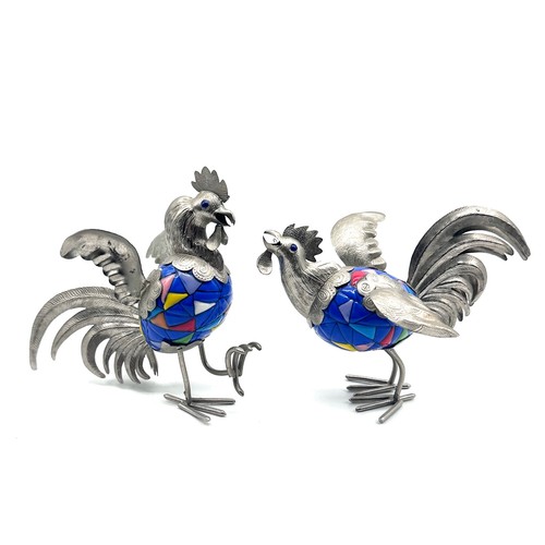 Pair silver metal - silver,