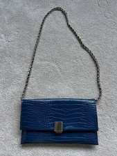 Navy handbag - Blue Faux Croc