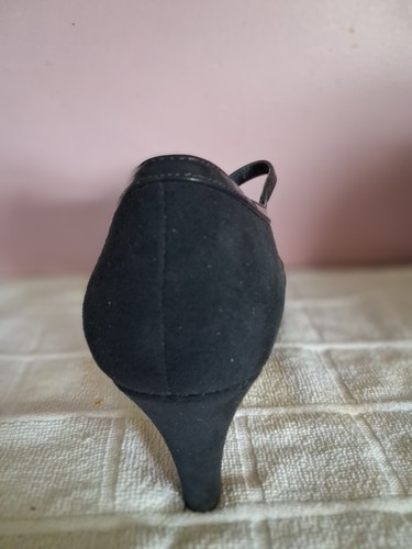 Clarks navy suede bar - bar, heels