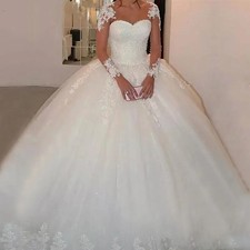 Long Sleeves Ball Gown Wedding