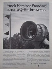 9/1973 PUB HAMILTON STANDARD UNITED AIRCRAFT Q-FAN JET ENGINE ORIGINAL AD