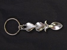 Pewter Welsh Lovespoon Keyring