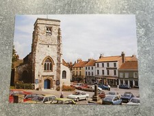 Malton - Market Place, St Michel's Church and classic cars