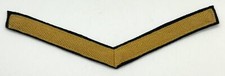 British Military Issue Yellow Black Lance Corporal Rank Patch