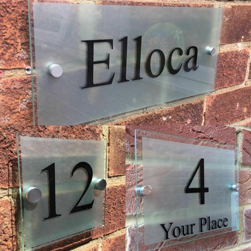 Contemporary house sign - sign, /