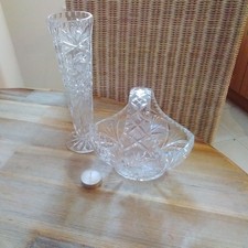 Large Lead Crystal Basket