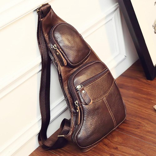Genuine leather men cross body - leather,