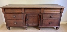 ANTIQUE PITCH PINE KITCHEN ISLAND, COUNTER-DRESSER BASE. 