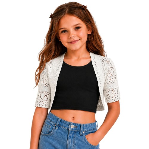 Girls crochet knitted bolero - girls,
