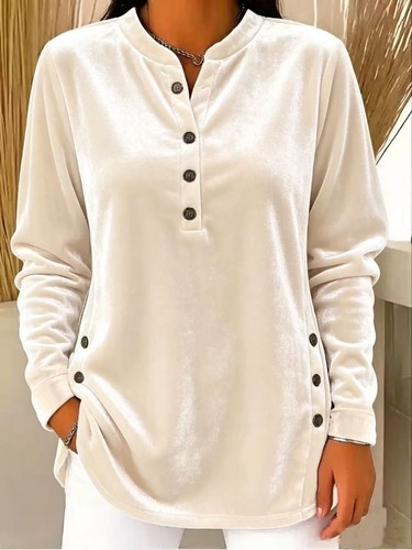Lady velvet blouse buttons - lady,