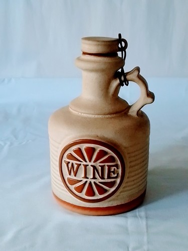 Vintage rustic stoneware wine - rustic,