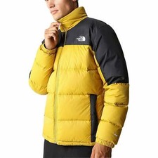 The North Face Diablo Mens Down Jacket Yellow Outdoor Walking Hiking Coat
