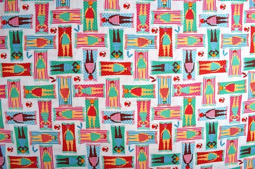 Sunbathing fabric quilting - fabric,