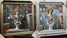 Framed Silver Beagle dog
