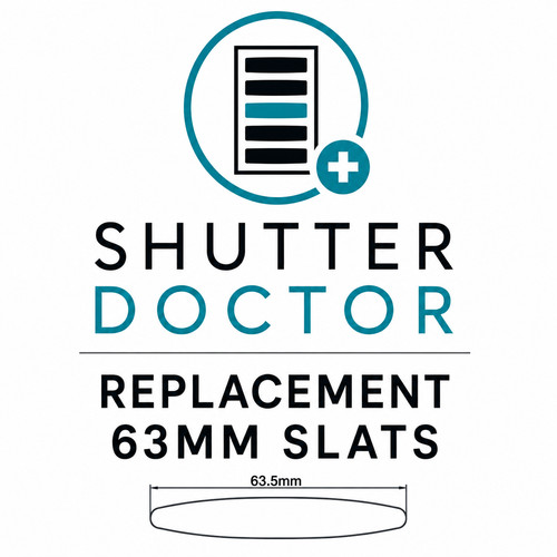 63mm replacement shutter slats - replacement,