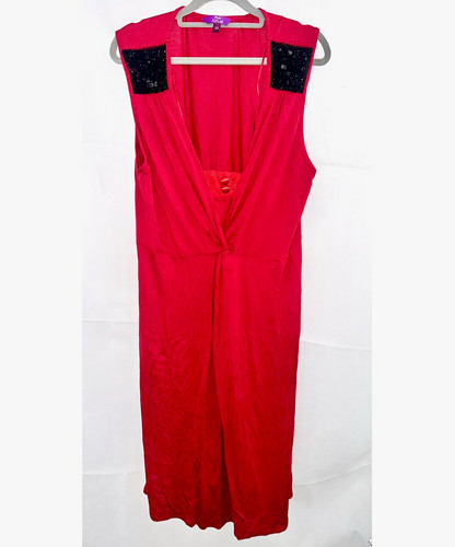 Women red black sleeveless - red/black,