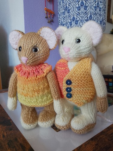 Hand knitted pair soft - hand,