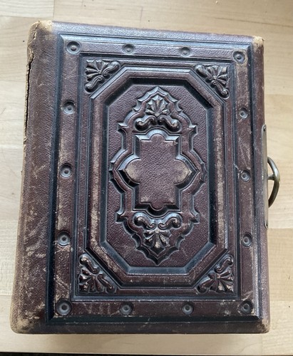 Small antique tooled - tooled, brown