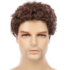 Mens Short Wig Male Curly