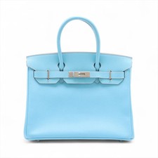 Hermès Candy Birkin 30 Veau Epsom Celeste x Mykonos Silver Metal Fittings □O: 20