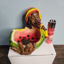 Rasta Man Jamaican Ashtray Ash Bob Marley with FREE Clipper Lighter UK Seller