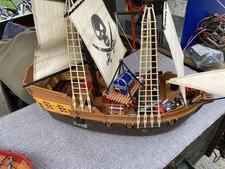 Playmobil Pirate Ship 5135 With Accessories & Additional Row Boat.