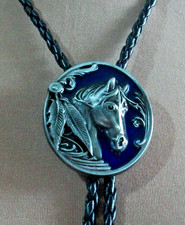 A11# western bolo tie silver &