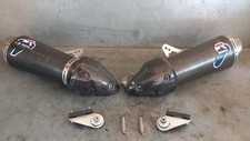 Ducati Monster 696 796 1100 Termignoni Carbon Exhaust End Cans # READ #
