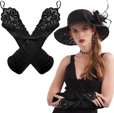 Black Opera Long Evening Lace