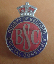COUNTY OF BEDFORD SPECIAL CONSTABLE ENAMEL BADGE NUMBERED 621